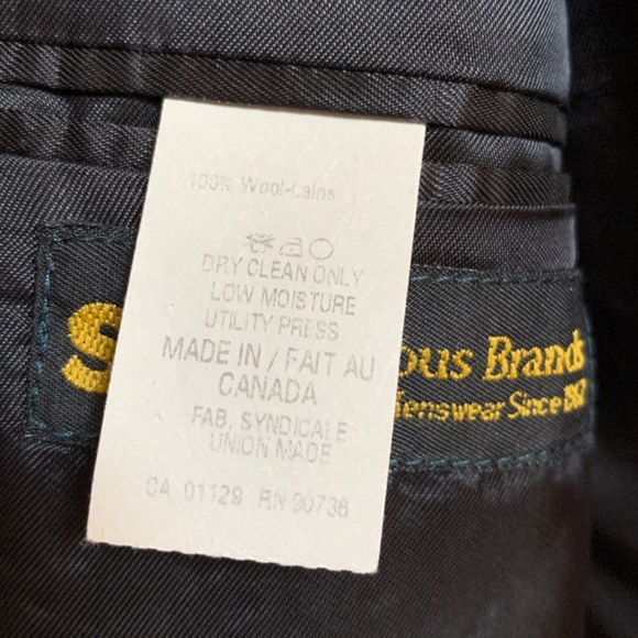 Lauren Ralph Lauren Sport Coat Mens 42 R Wool 2 Button Blazer Pinstriped Black - Picture 14 of 16